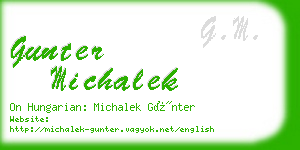 gunter michalek business card